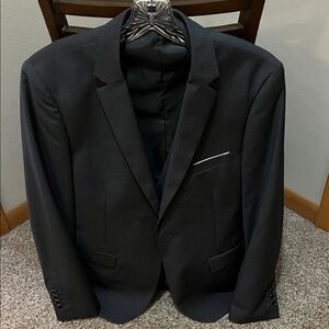 Classic Dark Gray Men's Blazer and vest